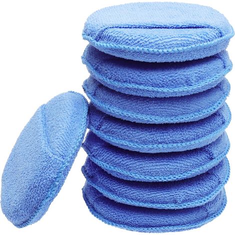 Set Mit 8 Polierschwämmen, Mikrofaserschwämmen Mit Fingertasche, Polierpads Und Scheuerpads Für Autos
