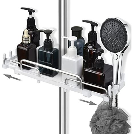 Teleskop-duschablage 32-48 Cm, Zum Aufhängen Im Badezimmer Ohne Bohren
