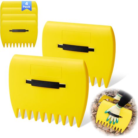2 Paar Laubbesen – Ergonomisches Und Leichtes Design Für Müheloses Laubsammeln, Robuster Laubbesen Mit Griff – Zum Reinigen Von Rasenflächen, Höfen Und Gartenabfällen