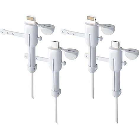 4-teiliger Kabelschutz, Ladekabelschutz Mit Staubschutzhülle Für Iphone, Silikon-ladekabelschutz, Kabelschutz Für Handys, Computer, Laptops