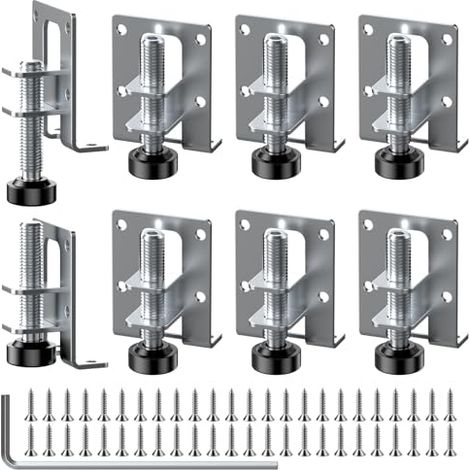 Set Mit 8 Verstellbaren Möbelfüßen 55/102 Mm, Robuste Nivellierfüße Für Möbel