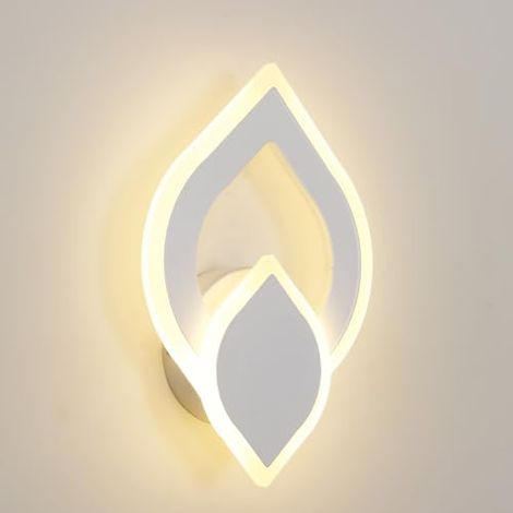 Led-wandleuchte Für Den Innenbereich, 16 W, Moderne Weiße Led-wandleuchte Mit 1800 Lm, Acryl-wandleuchte Im Blumendesign Für Das Wohnzimmer