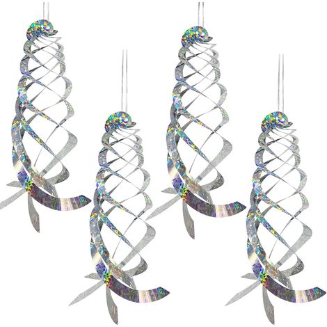 Rotierender, Reflektierender Vogelschutz, 4 Stück, Reflektierende Spirale, 360-grad-vogelschutz