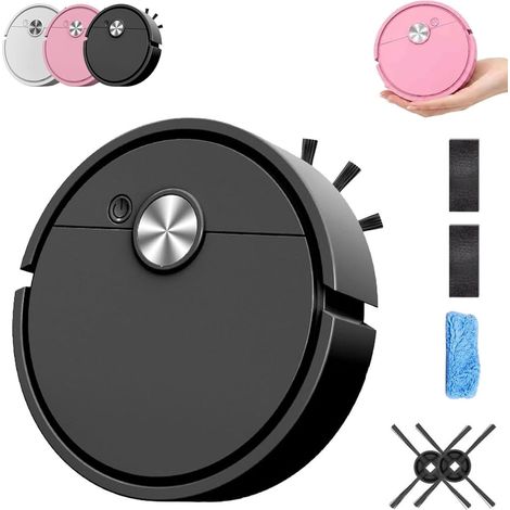 Autostaubsaugerroboter, Mini-autostaubsaugerroboter, 3-in-1-akku-smart-roboter (saugen Und Wischen), Leiser Multifunktions-staubsauger Für Hartböden Und Haustiere (schwarz, Wiederaufladbar)