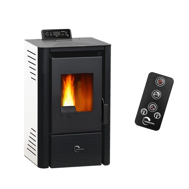 Luft- Pelletofen Anita 8,2 Kw Sannover Weiß
