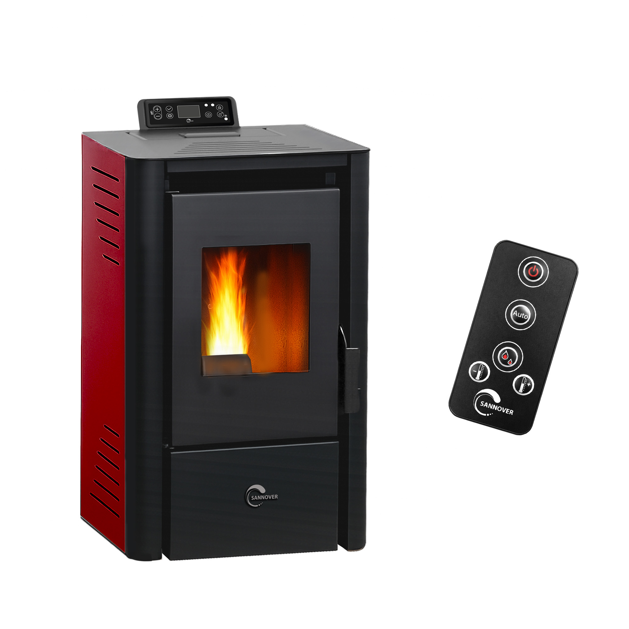 Luft- Pelletofen Anita 8,2 Kw Sannover Bordeaux