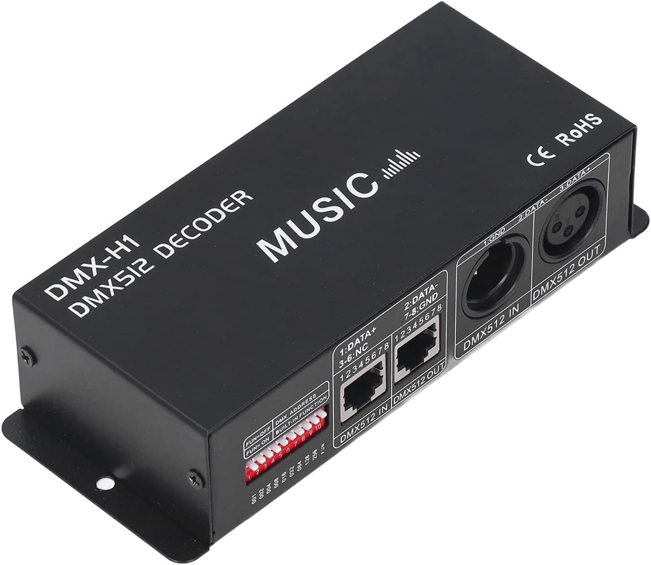 Dmx 512 Decoder – 1 Stück – Gehäuse Aus Metall Und Platine – 4 Rgbw-kanäle – Led-leisten Und Heimbeleuchtung – Dc 12–24 V
