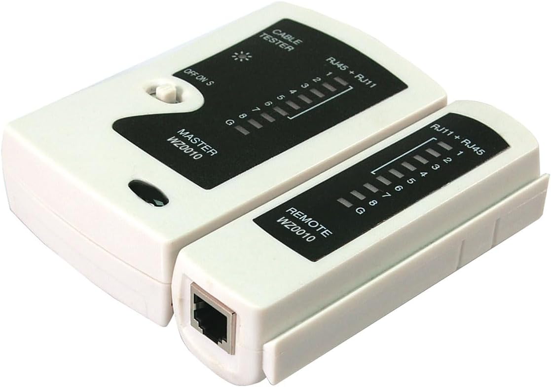Netzwerkkabeltester – 2 Stück – Kunststoff – Automatischer Test – Für Rj45 Und Rj11 – Schwarz
