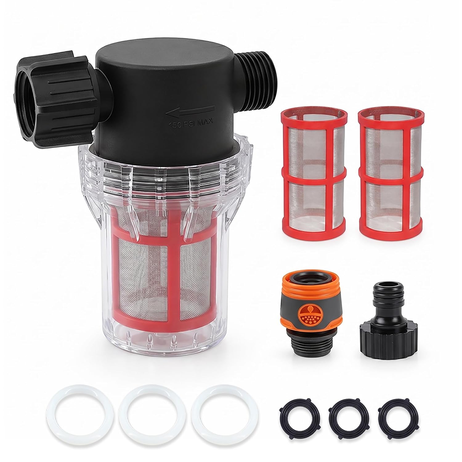 Schlauchfilter 200 Mesh – 1 Stück – Messing – 3/4"-schnellanschluss – Gartenbewässerung, Camping