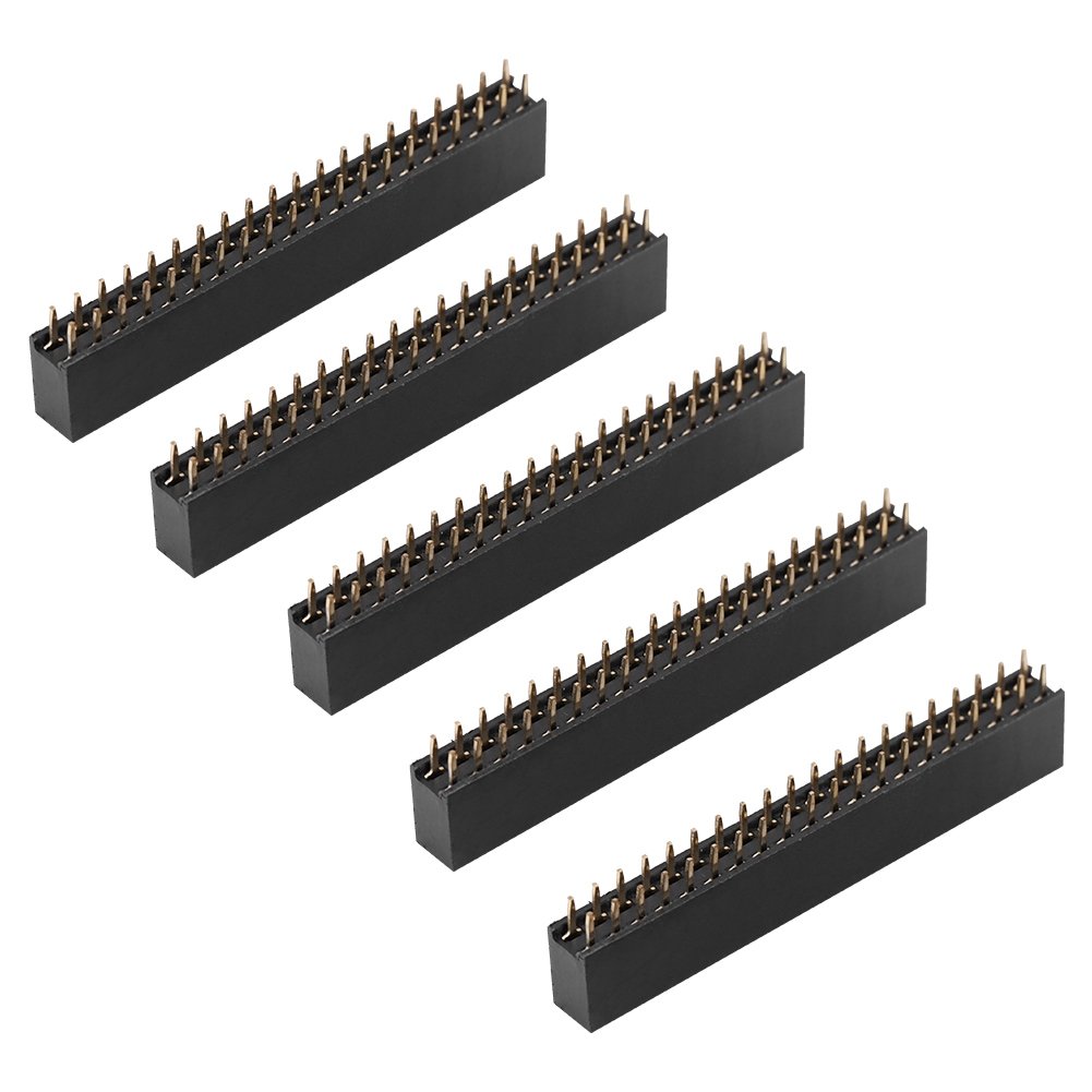 2x20-polige Buchse – 5er-pack – 2,54 Mm Rastermaß – Für Leiterplatten Und Steckplatinen