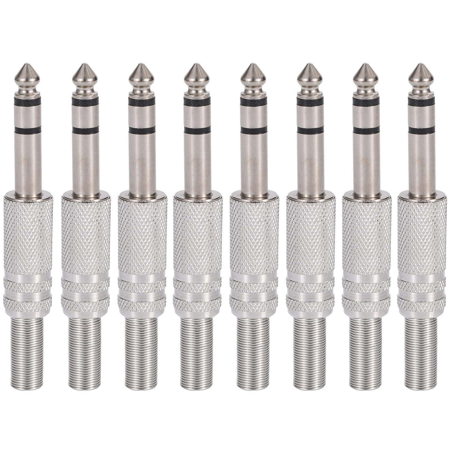 6,35-mm-klinkenstecker – 8 Stück – Legierung – Verlöteter Trs-stecker (männlich) – Gitarre, Mikrofon, Kopfhörer