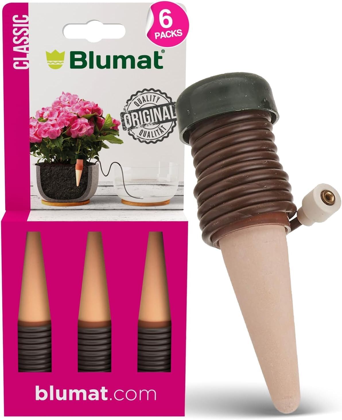 Automatisches Bewässerungssystem – 3-teilig – Ton – Tropfbewässerung – Für Zimmerpflanzen – 15 X 15 X 6 Cm