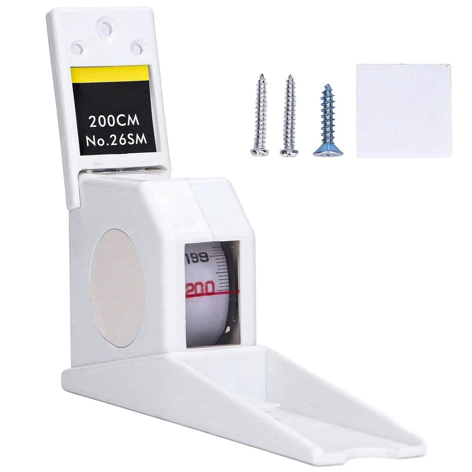 Wandstadiometer – 200 Cm – Edelstahl – Präzise Messung – Schule, Klinik, Zuhause – Schwarz