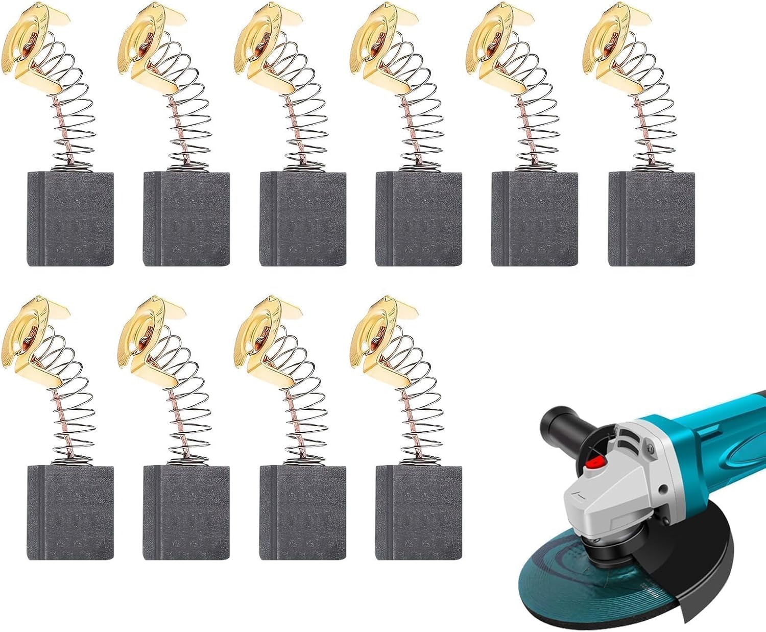 Kohlebürsten Typ 153 – 10er-pack – Graphit Und Kupfer – Für Elektromotoren – Werkzeuge Und Maschinen – 13,5 X 6,5 X 18 Mm