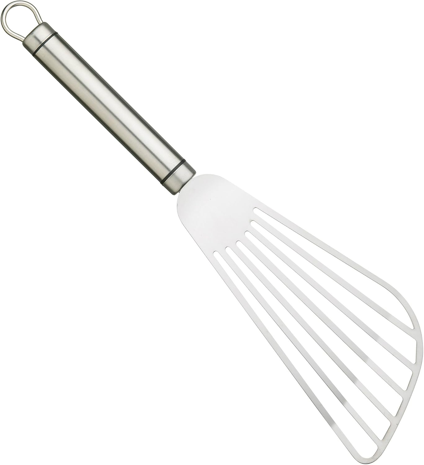 Fischwender – 1 Stück – Edelstahl – Flexibler Kopf Und Schlitze – Für Schonendes Garen – 26,5 Cm