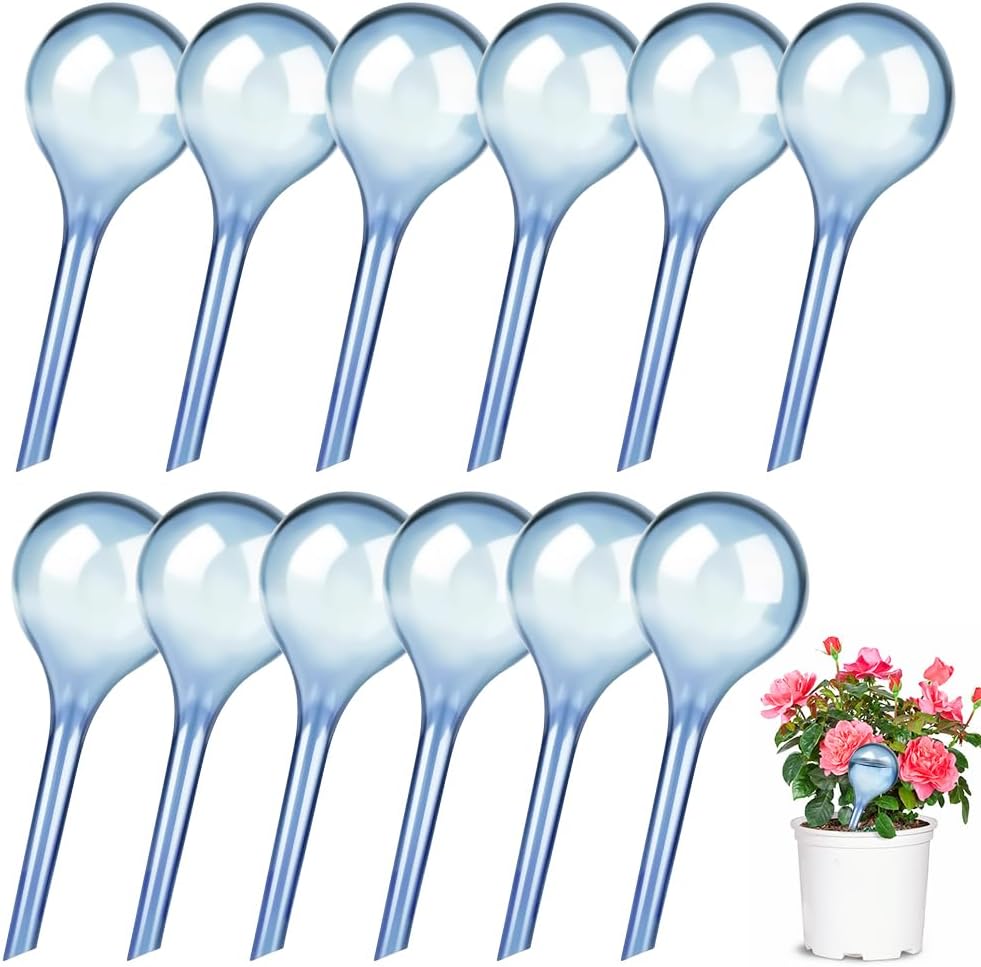 Selbstbewässerungsbälle – 12 Stück – Transparentes Pvc – Automatische Bewässerung – Für Zimmer- Und Gartenpflanzen – 13 X 5 Cm