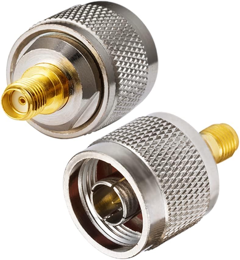 Sma-buchse Auf N-stecker Adapter – 2 Stück – Vergoldetes Kupfer – Wlan-antennenanschluss