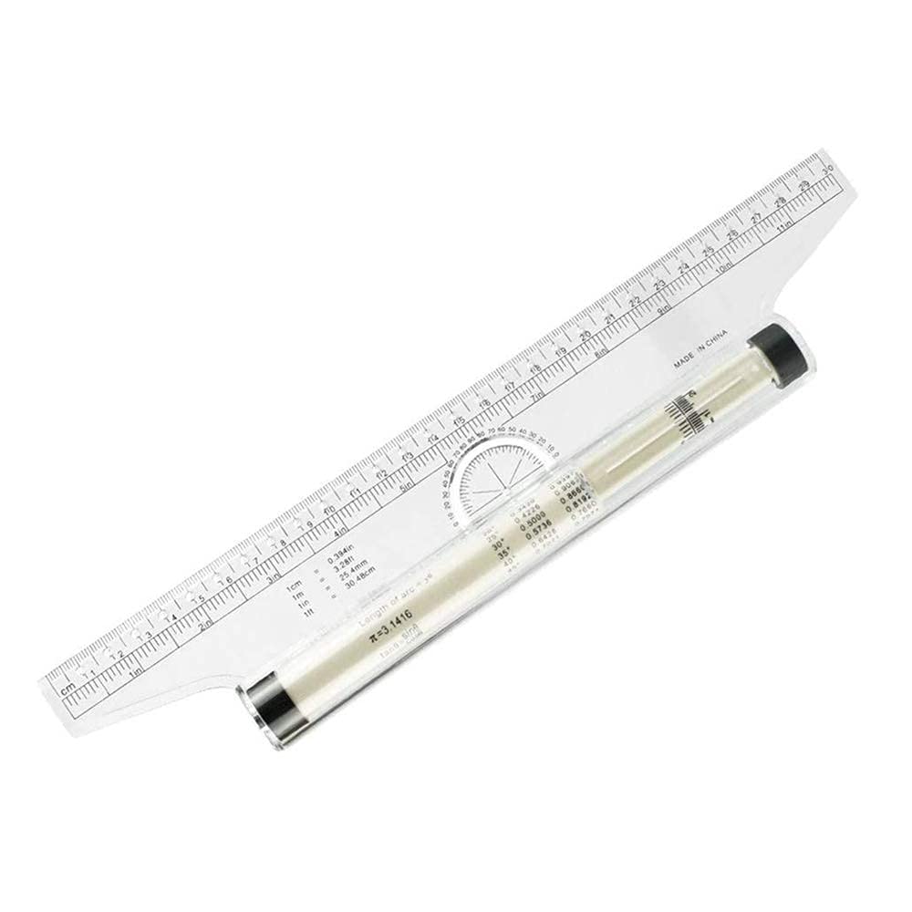 30 Cm Rollparallellineal – Zeichenwerkzeug – Transparenter Kunststoff – Parallele Linien Und Kreise – Architekt/student