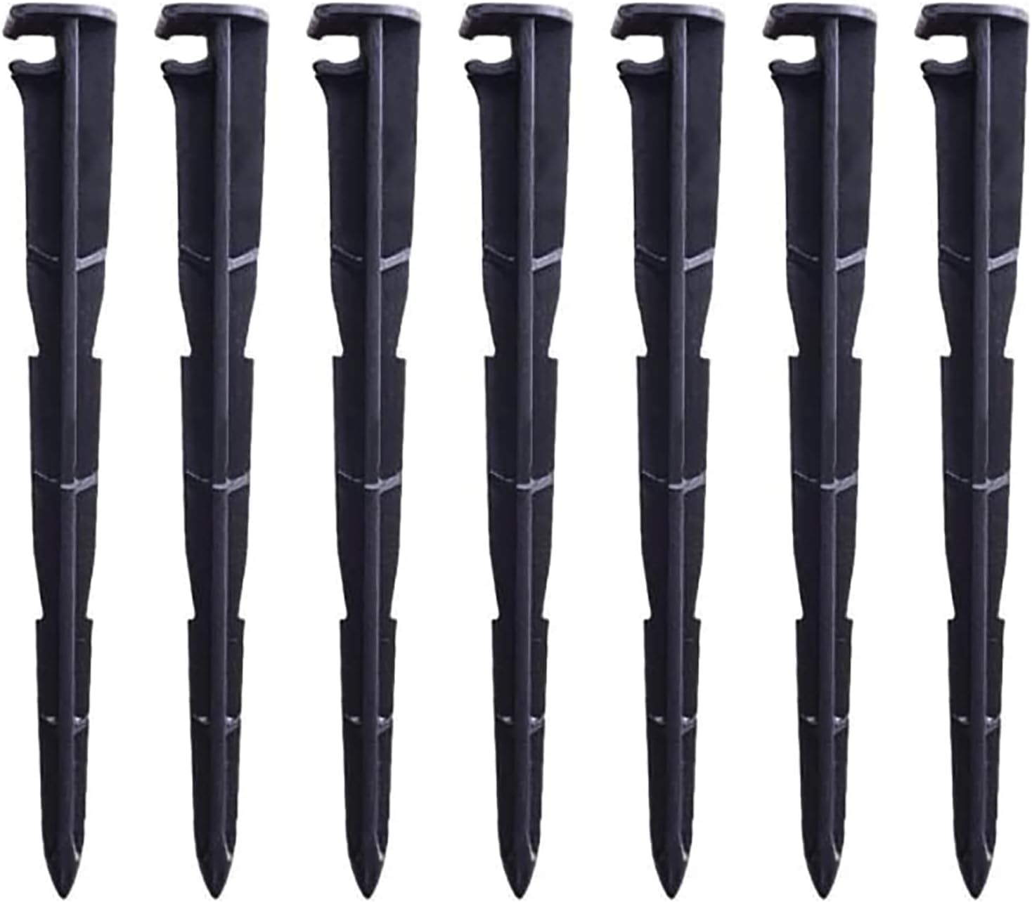 Befestigungsanker – 50er-pack – Robustes Kunststoff – Zur Verankerung Von Bewässerungsrohren – Garten Und Camping – Schwarz, 14 Cm