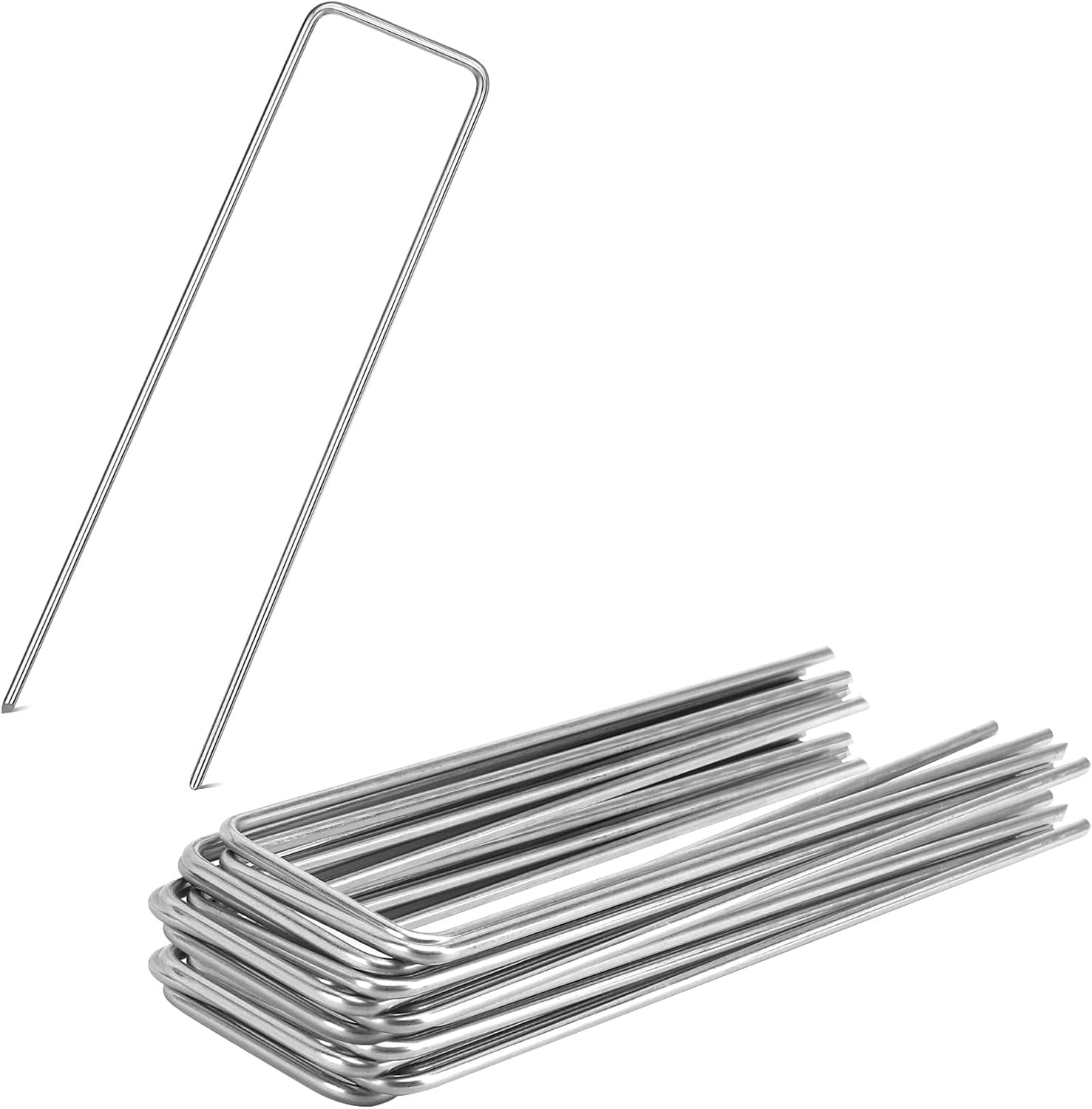 Stahl-befestigungsnägel – 20er-pack – Verzinkt Und Rostfrei – Zur Befestigung Von Stoffen Und Geotextilien – Garten, Zaun, Camping – H 150 Mm, L 25 Mm