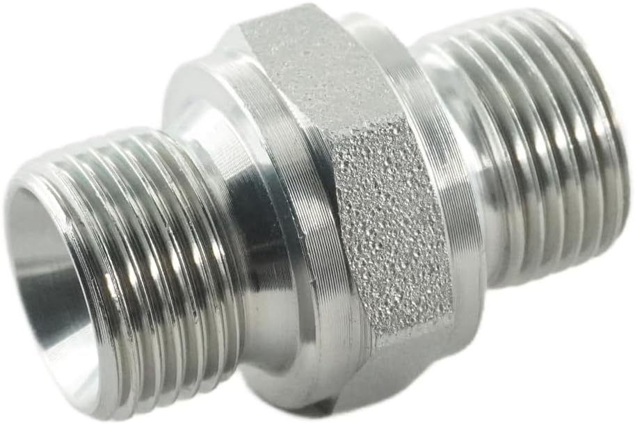 Hydraulischer Doppelnippel – 1 Stück – Edelstahl – 60°-hochdruck-kegeldichtung – Industriesysteme – Gewinde G1/8 Bis G2 Zoll