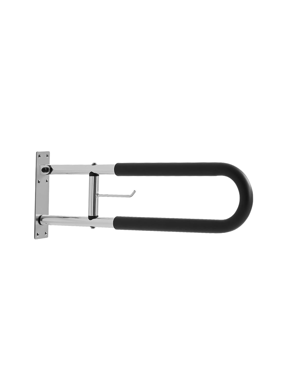 Klappbarer Toilettenhaltegriff – 1 Stück – Aluminium Und Eva-schaum – Klappbare Stütze Mit Toilettenpapierhalter – Für Senioren Und Personen Mit Eingeschränkter Mobilität – 76,5 Cm
