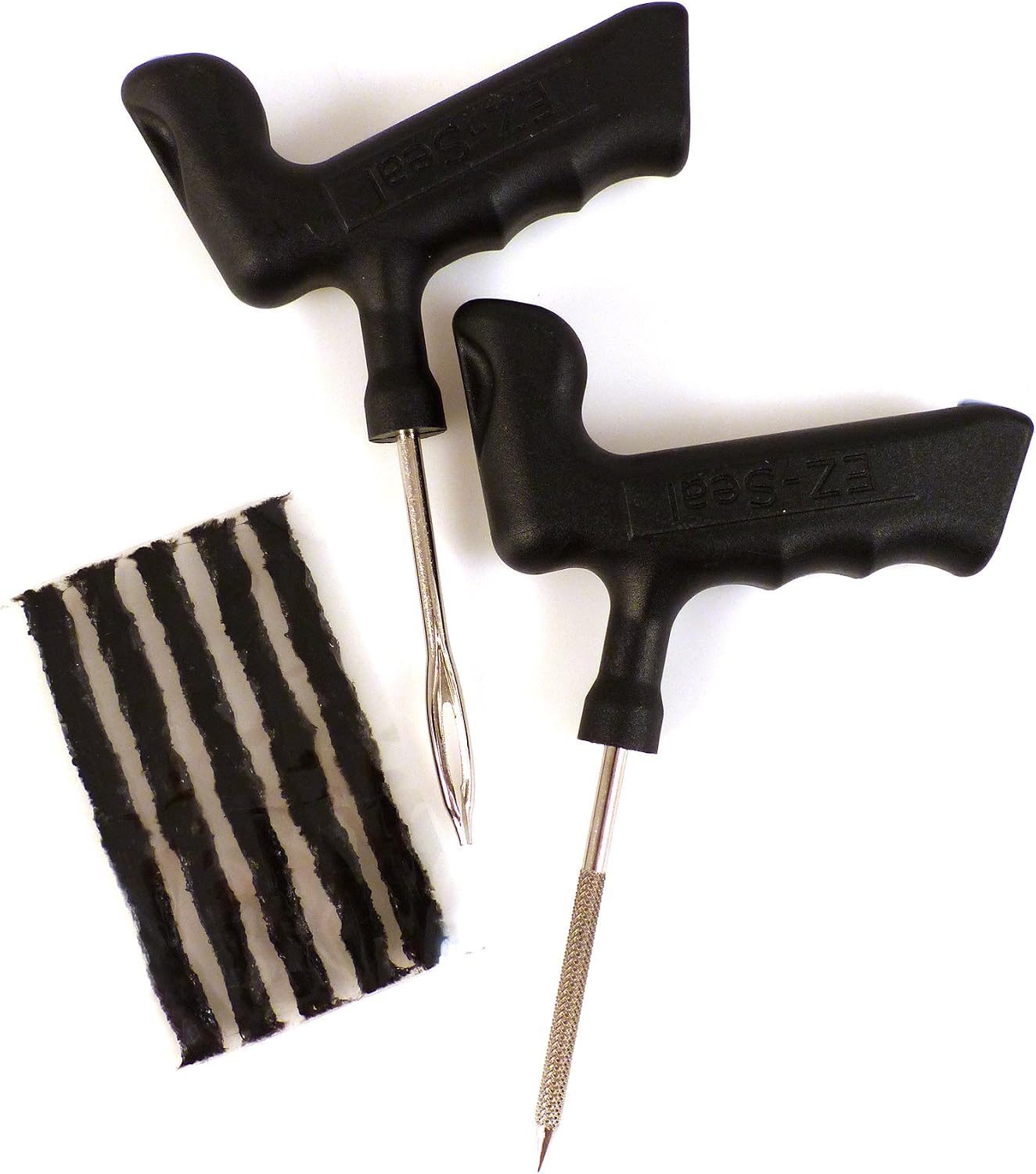 Schlauchloses Reifenreparaturset – 5 Selbstvulkanisierende Stopfen – Stahl Und Gummi – Schnelle Reparatur Ohne Demontage – Pkw Und Transporter – Schwarz