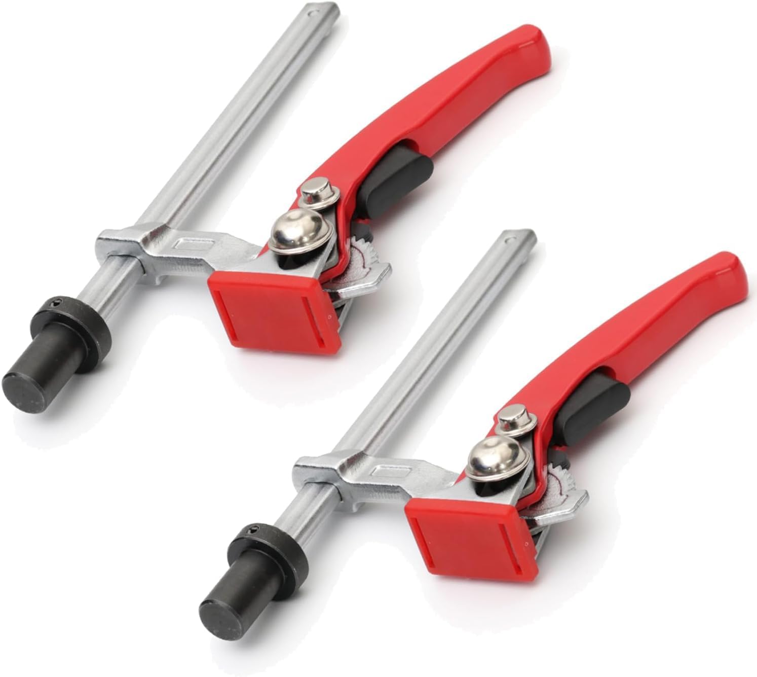 2-teiliges 16-mm-zwingenset – Robuster Stahl – Schnellspannsystem – Oberflächenschutz – Für Holz- Und Metallbearbeitung – Silber