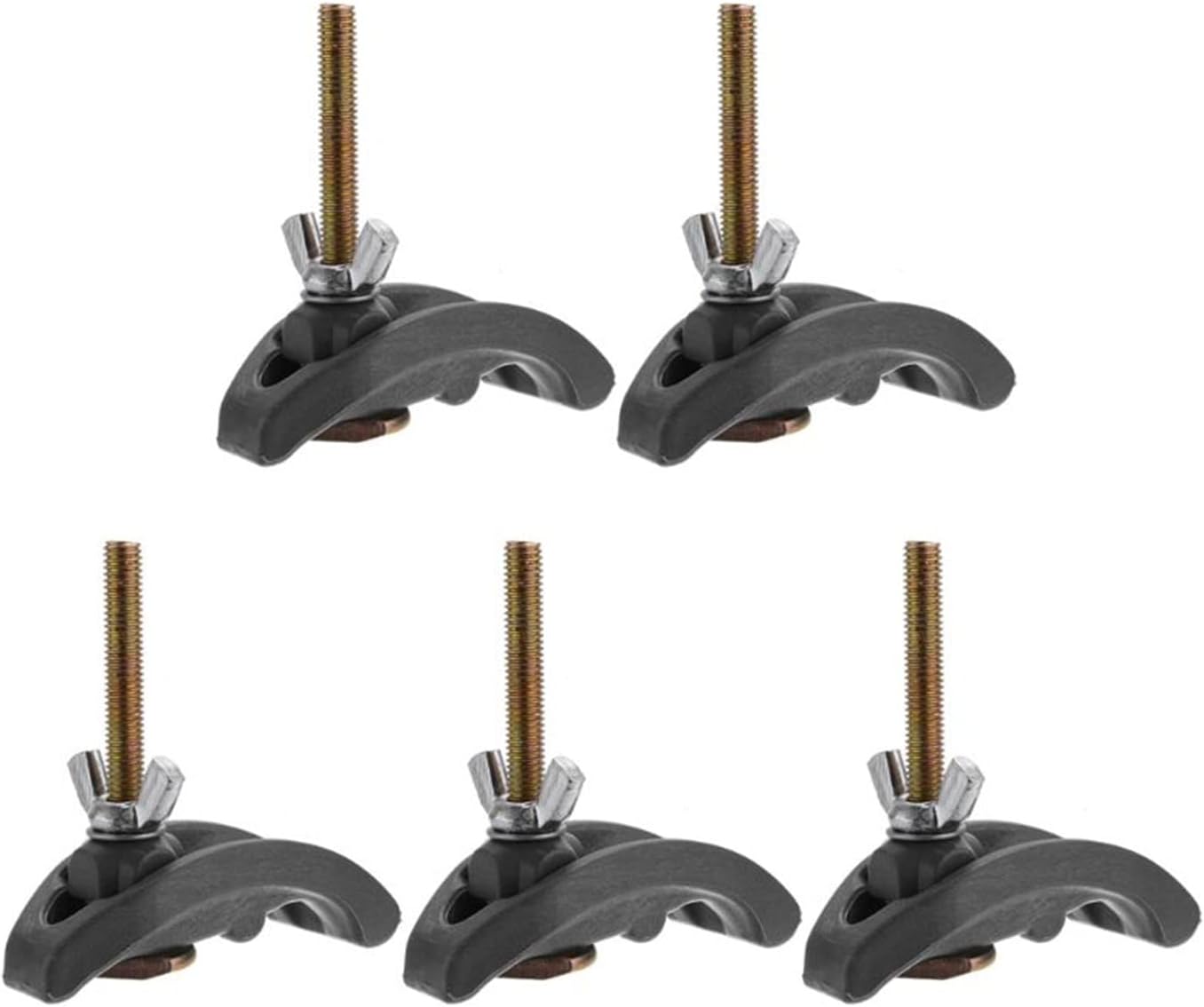 5er-set Cnc-spannbacken – Stahl Und Kunststoff – Robuste Befestigung Für Nuttische – Gravieren Und Fräsen – Schwarz, 85 Mm
