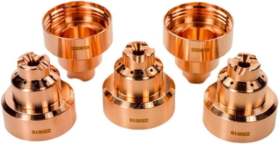 5er-pack Plasma-schutzkappen 220818 – Tellurkupfer – 45xp Düsenschutz – Metallschneiden – Für Max65/85/105 Brenner – 25 X 25 X 0,98 Mm