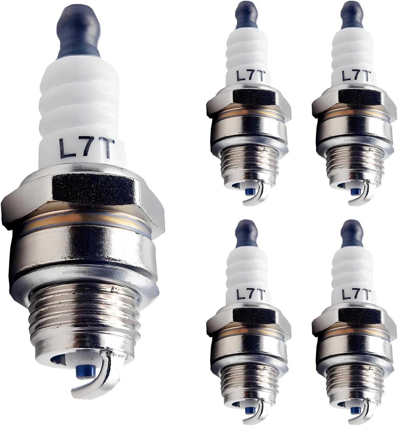 L7t Zündkerze – 5er-pack – Langlebige Keramik – Zuverlässiger Start Für Benzinmotoren – Rasenmäher Und Gartenkettensägen