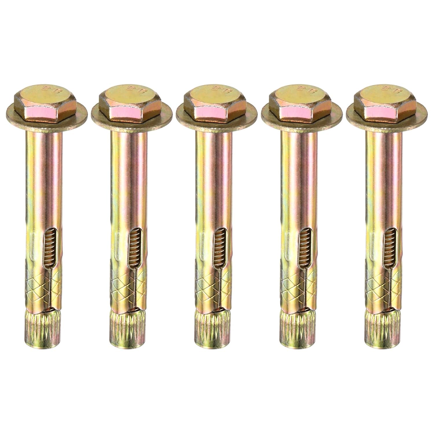 M10x80mm Spreizdübel – 5er-pack – Verzinkter Stahl – Hochleistungsbefestigung Für Beton Und Mauerwerk – Bauwesen Und Heimwerkerbedarf – Silberfarben