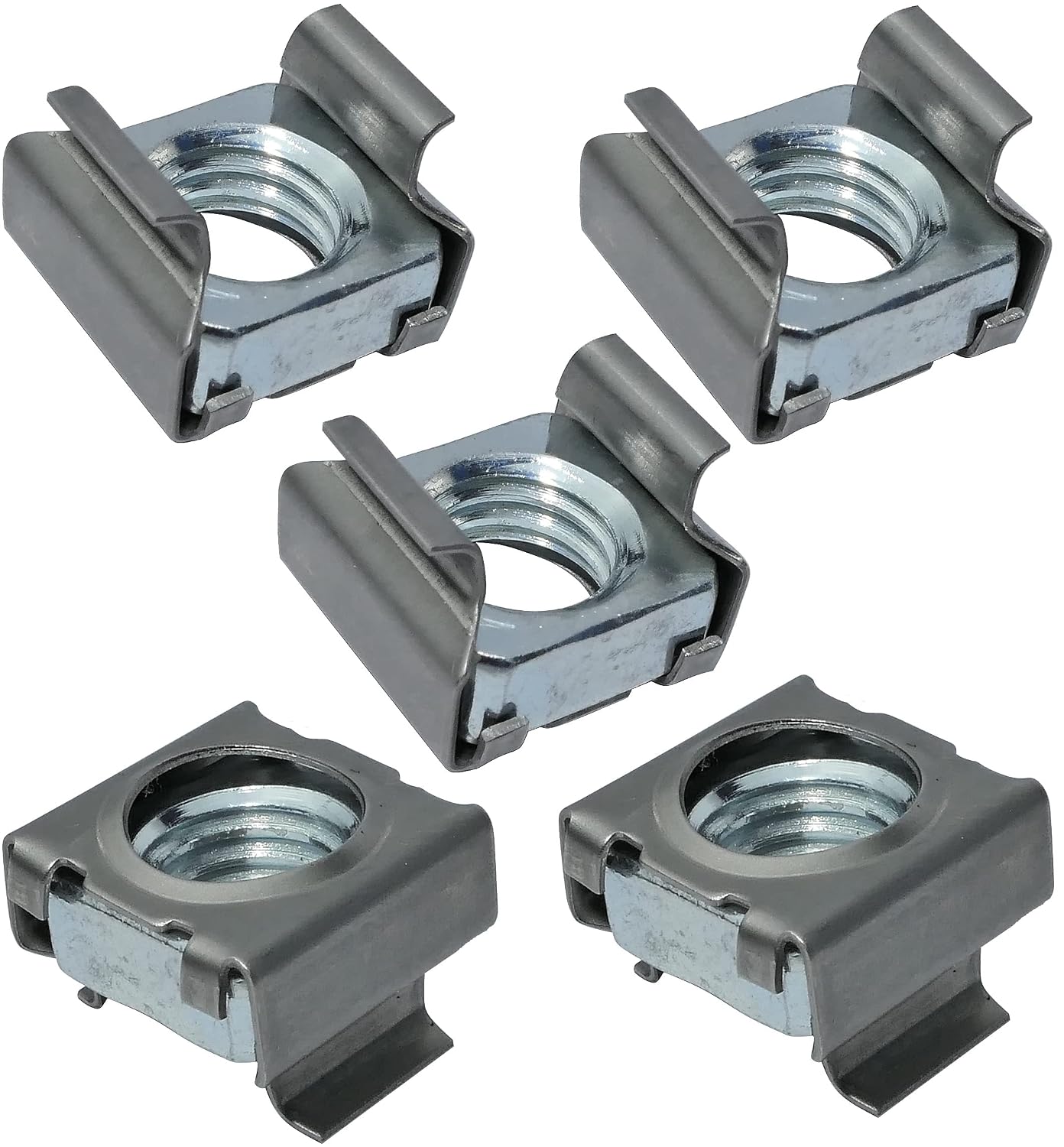 M10 Käfigmutter – 5er-pack – Verzinkt Und Edelstahl – Für 1,8–3,2 Mm Blechstärke – Industriemontage – L 16 Mm H 12 Mm