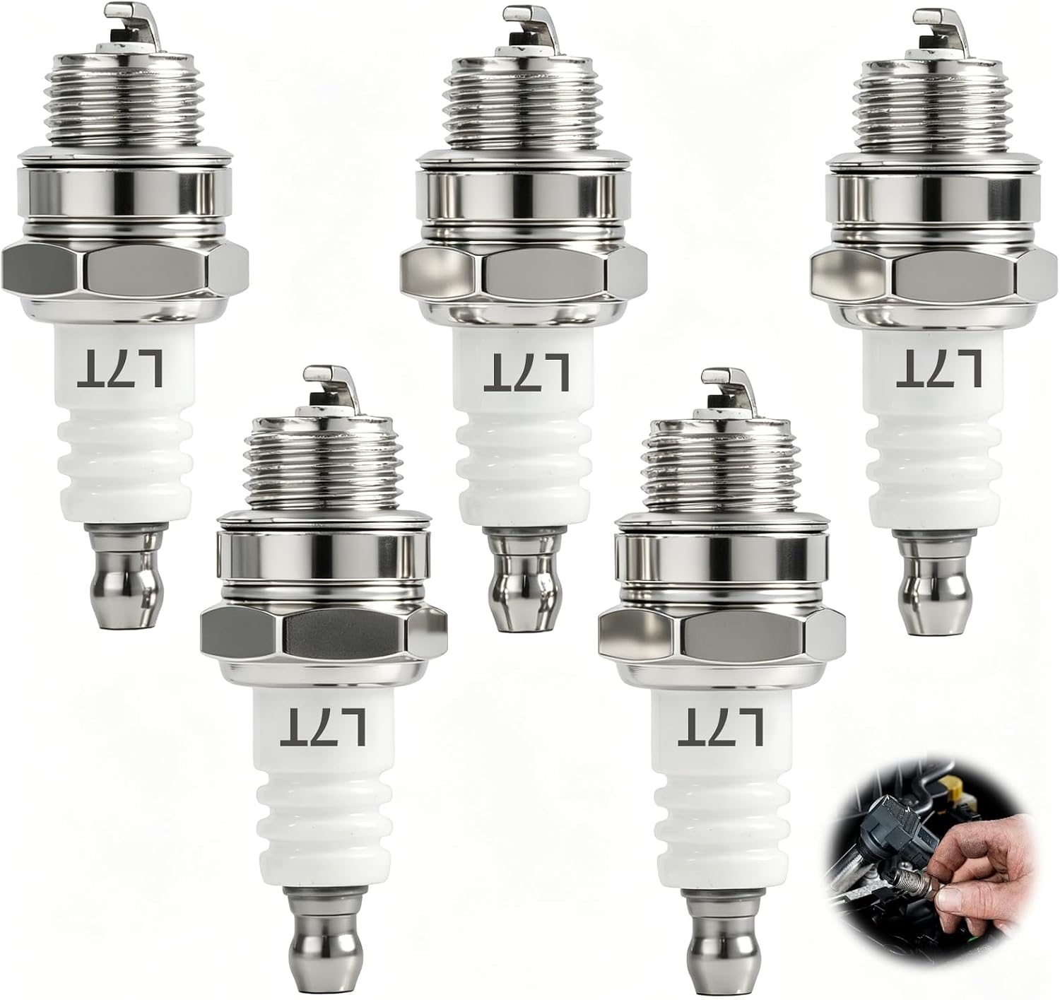 L7t Zündkerzen – 5er-pack – Keramik Und Metall – 2-takt-motoren – Rasenmäher Und Kettensäge – 14-mm-gewinde