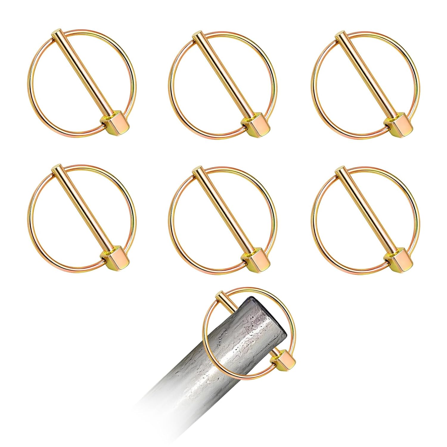 Klappbolzen – 6er-pack – Verzinkter Stahl – Sichere, Werkzeuglose Befestigung – Maschinen Und Anhänger – 4 Mm X 30 Mm