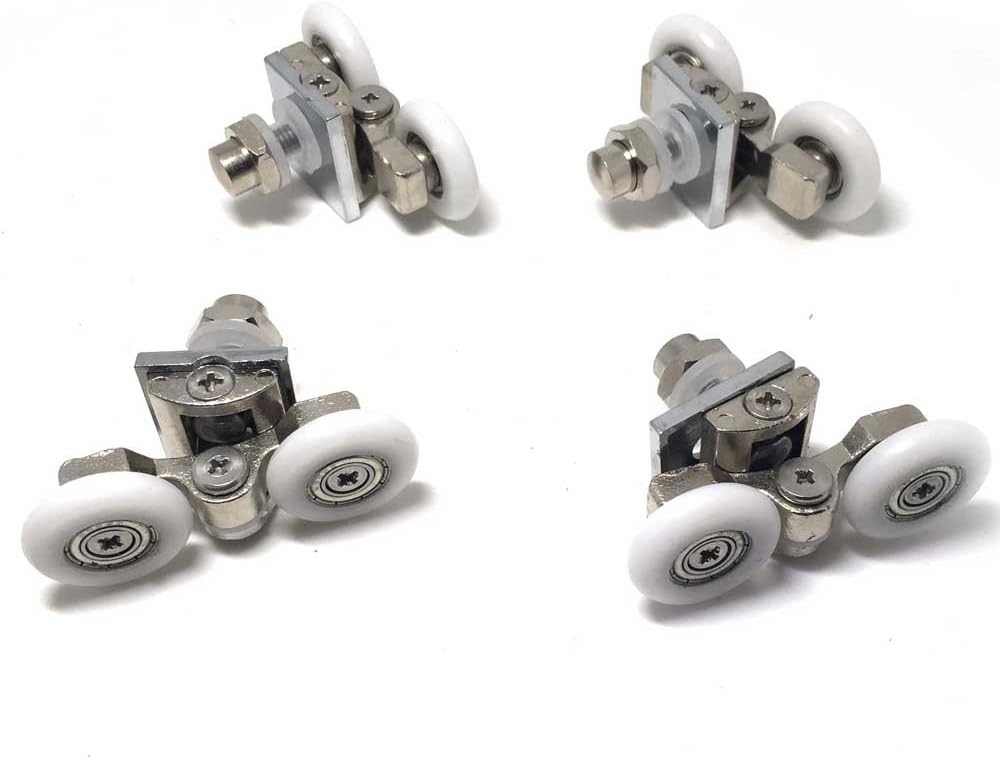 Duschkabinenrollen – 8er-set – Messing Und Kunststoff – Leichtgängig, 23 Mm – Für 4–8 Mm Glasduschkabinen – 23 Mm Durchmesser