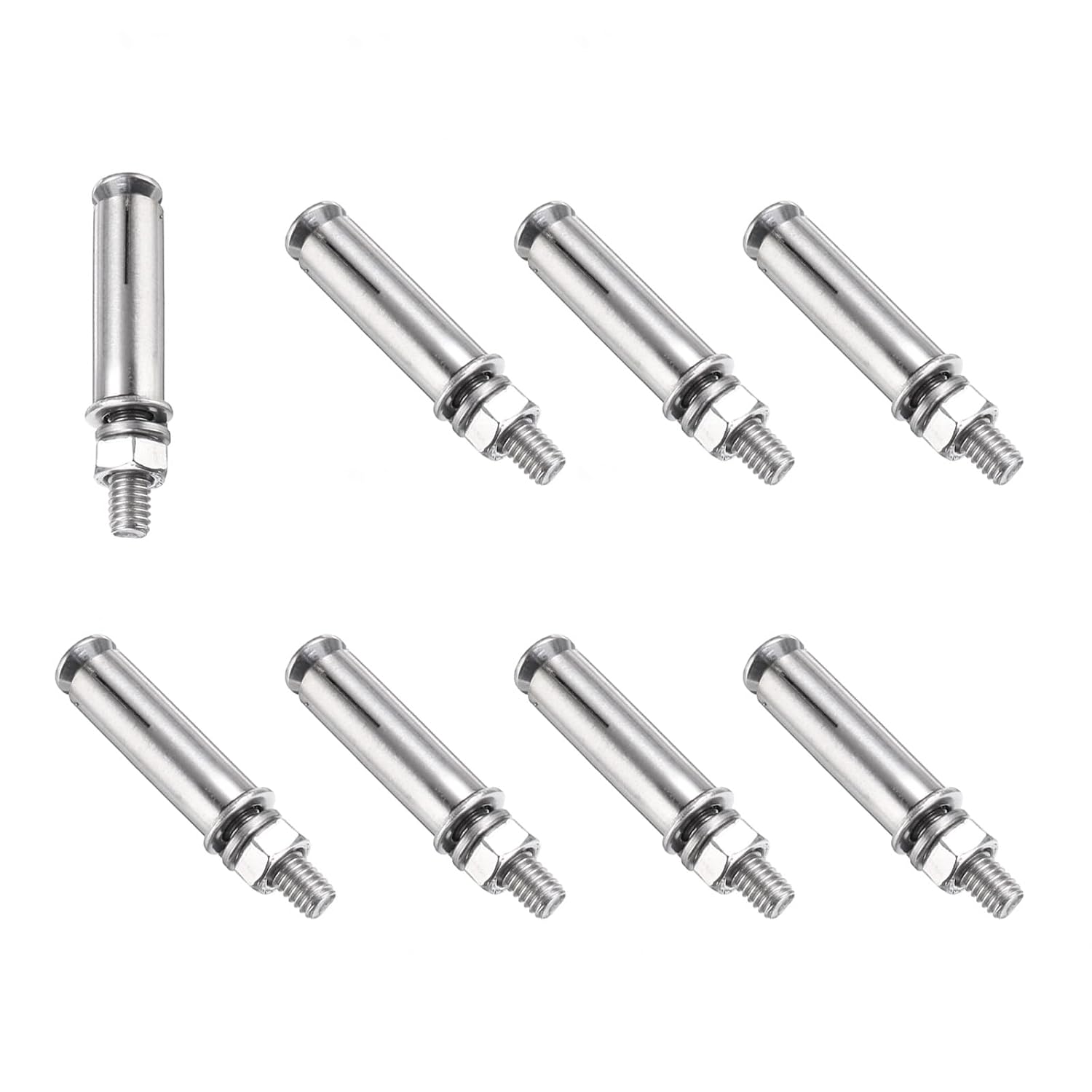 M6x50mm Spreizdübel – 8er-pack – Edelstahl 304 – Hochfeste Verankerung Für Beton Und Mauerwerk – Für Den Innen- Und Außenbereich – Silber