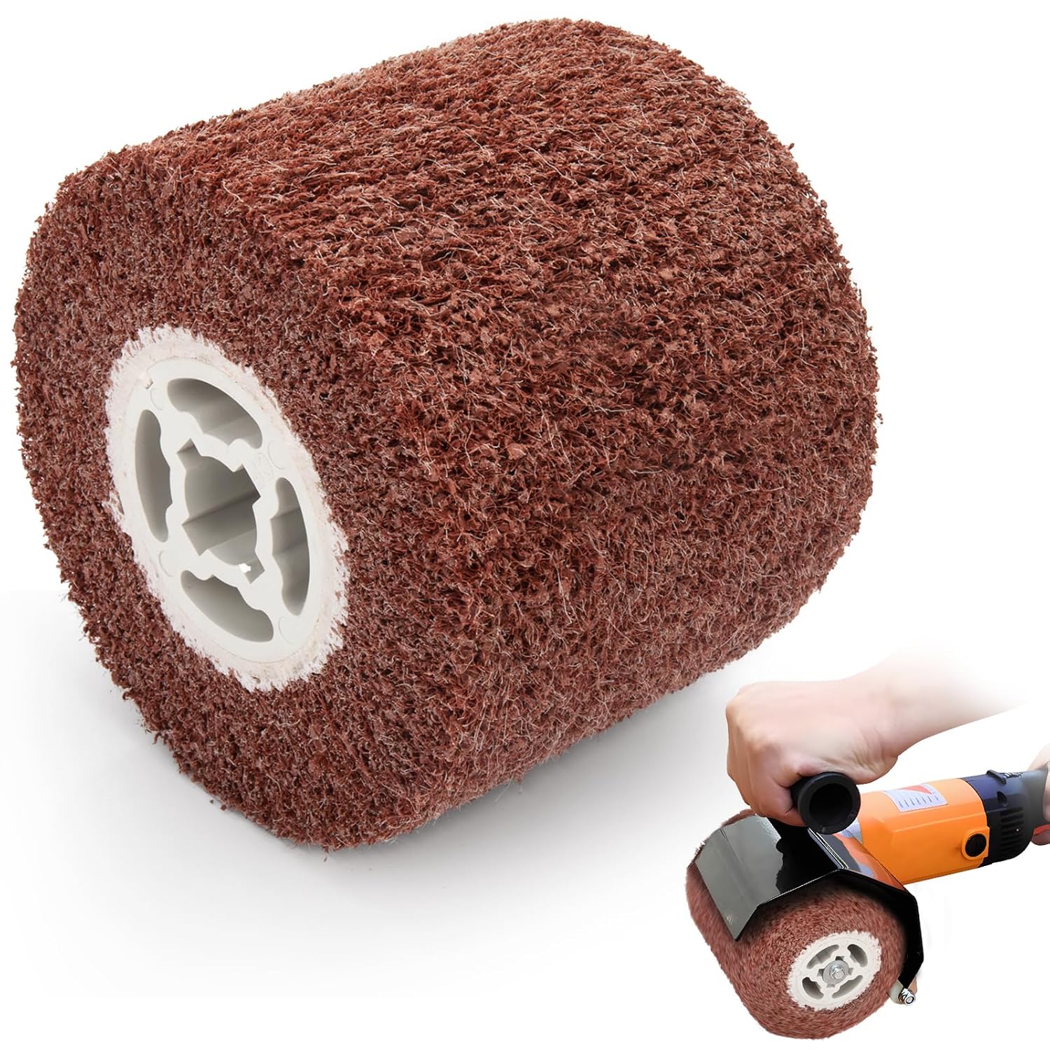 Nylon-schleifrolle – Set Mit Rollen – Strapazierfähiges Vliesmaterial – Zum Schleifen Und Polieren – Holz Und Metall – Körnung 120