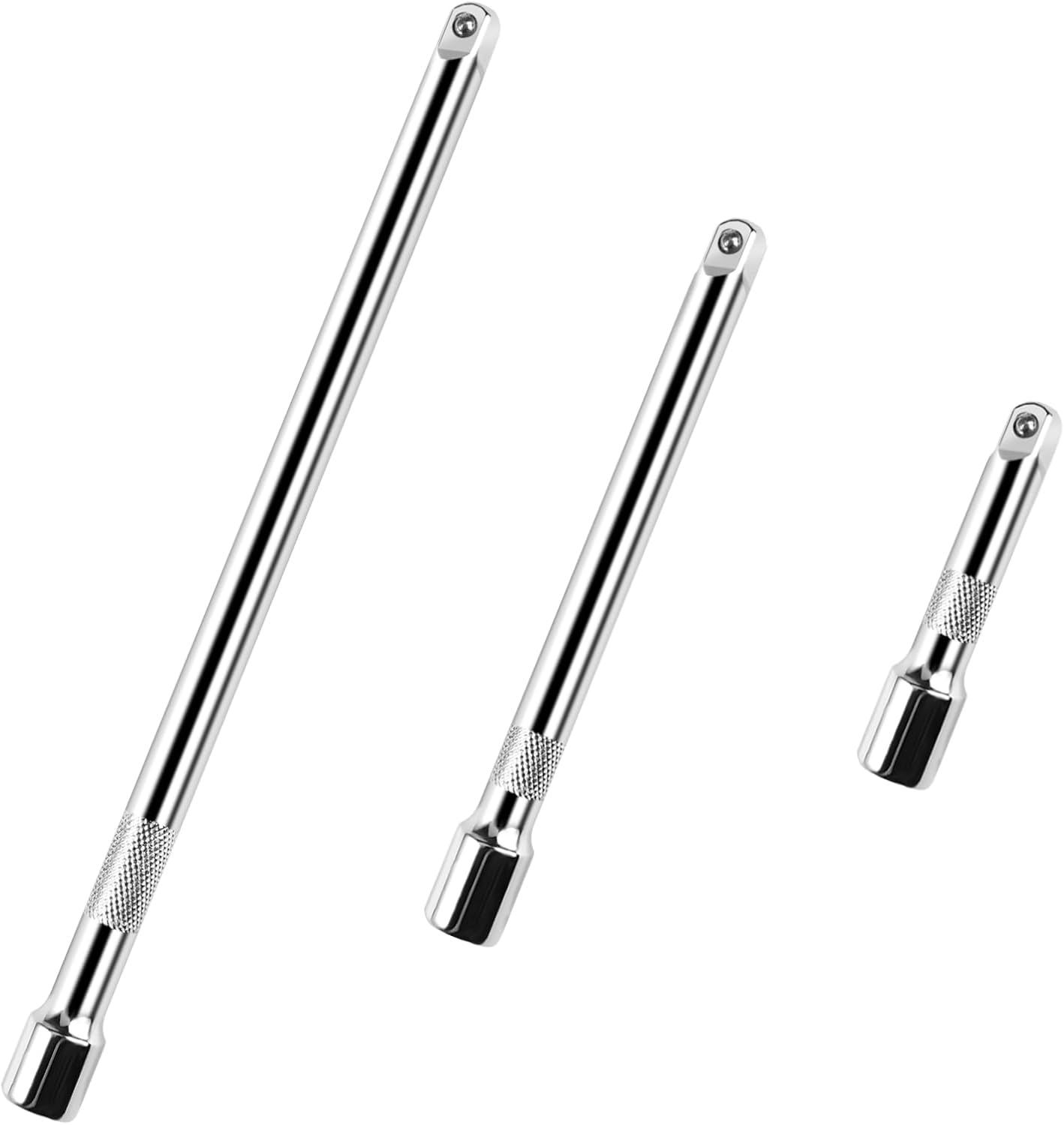 3er-set 3/8"-verlängerungen – Chrom-vanadium-stahl – 75/150/250 Mm – Für Ratschenschlüssel – Werkstatt Und Kfz