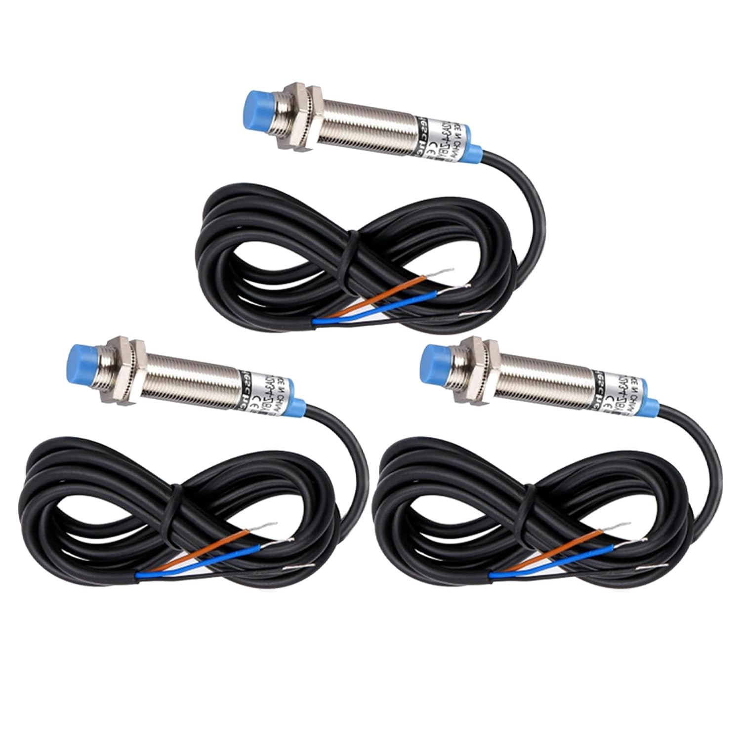 3er-pack M8-induktionssensoren – Ungeschirmt – 2 Mm Erfassungsbereich – Npn-no-ausgang – Für Industrielle Automatisierung – 1,2 M Kabel