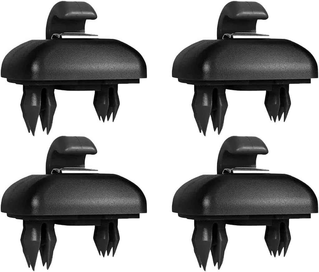 Sonnenblendenclips – 4er-set – Schwarzer Abs-kunststoff – Robuste Befestigung – Für Audi A3, A4 Und Ähnliche Modelle – 4 X 3 Cm