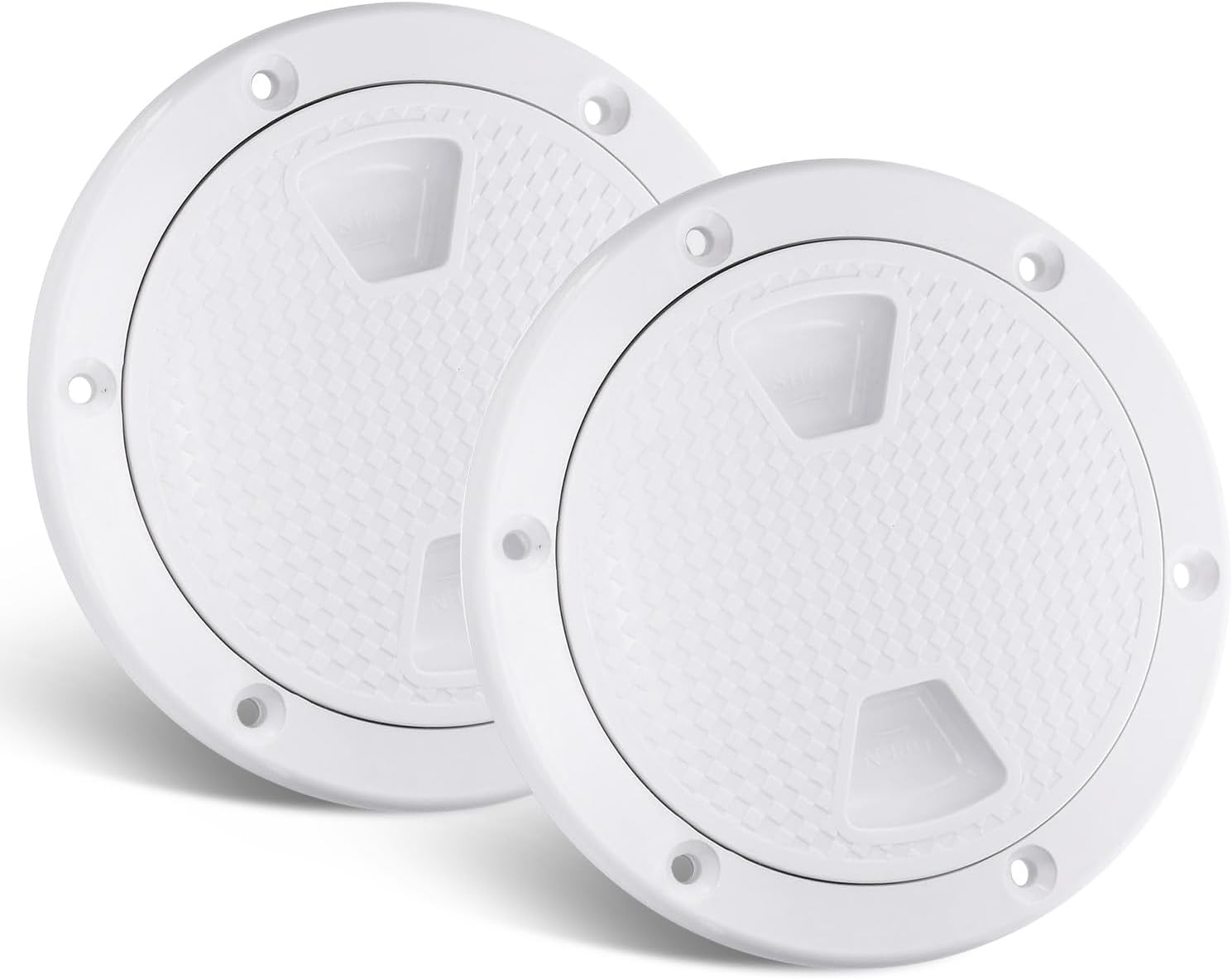 Set Mit 2 Runden Inspektionsluken – Verstärktes Abs – 180°-öffnungswinkel Mit Verriegelung – Für Boote Und Den Außenbereich – Durchmesser 10,2 Bis 17,8 Cm