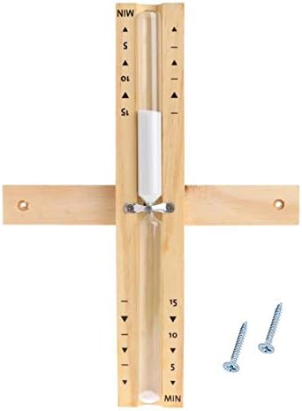 15-minuten-sauna-sanduhr – Pappelholz Und Glas – Leichtgängig – Gut Ablesbar Für Wohlbefinden Und Entspannung – Elegantes Design