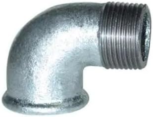 90°-winkelstück, Flexibel, 1 Stück, Verzinkter Stahl, Innen-/außengewinde, Für Sanitär- Und Heizungsinstallationen, 26 X 34 Mm