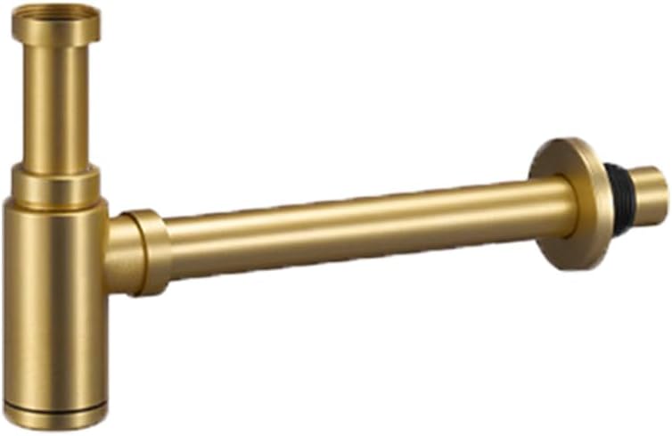Runder Flaschensiphon – 1 Stück – Gebürsteter Edelstahl 304 – Wandmontage – Waschbecken – G1-1/4-anschluss