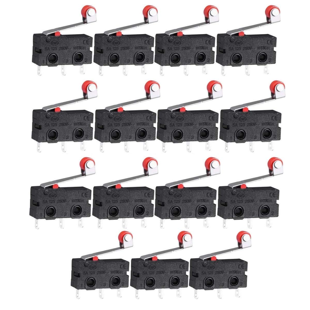 Mikro-kippschalter – 15er-pack – Metall Und Kunststoff – Spdt-taster – Elektronik Und Haushaltsgeräte – 20 X 6 X 10 Mm