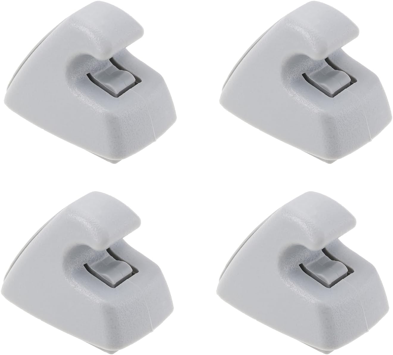 Windabweiserhaken – 4er-set – Grauer Kunststoff – Dach- Und Sonnenblendenmontage – Kompatibel Mit Chevrolet Cruze – Art.-nr. 95994975