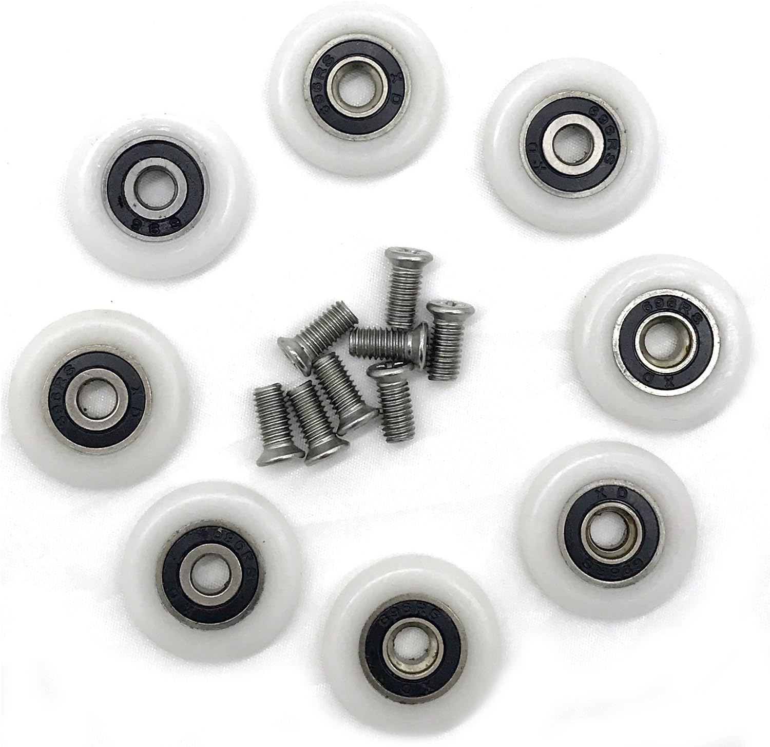 Duschkabinenrollen – 8er-set – Kunststoff Und Stahl – Leichtgängig Und Geräuschlos – Badezimmerkabine – 23 Mm M5