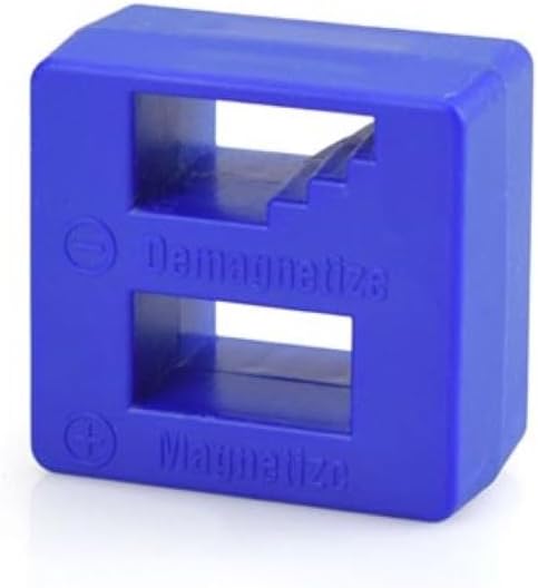 Magnetisierer/entmagnetisierer – 1 Stück – Stahl Und Blauer Kunststoff – Magnet Für Schrauben Und Werkzeuge – Heimwerkerbedarf Und Präzise Reparaturen – 50 X 50 X 30 Mm