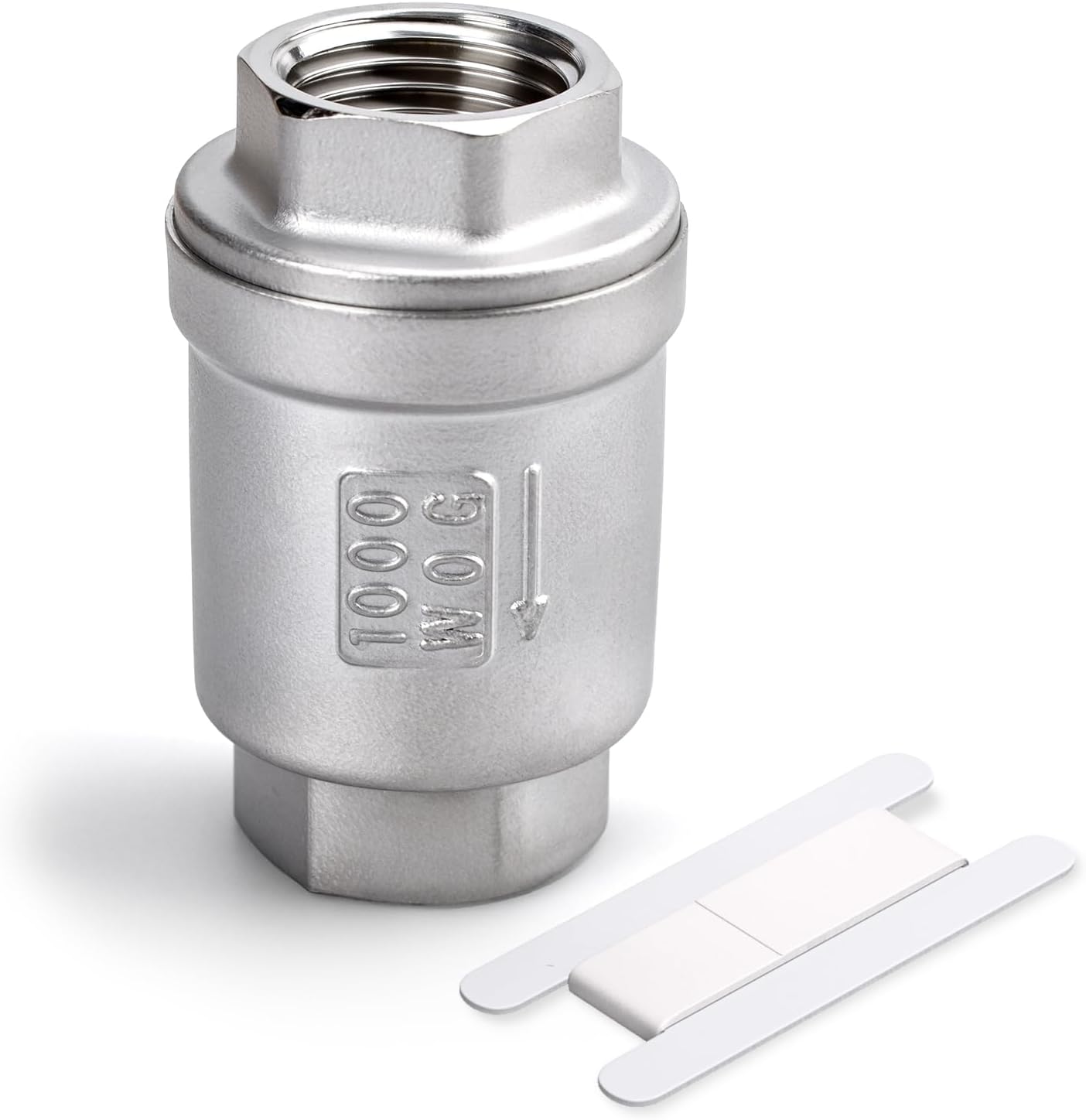3/4"-bsp-rückschlagventil – 1 Stück – Edelstahl 304 – Vertikale Abdichtung – Wasser, Gas, Industrieöl – 16 Bar